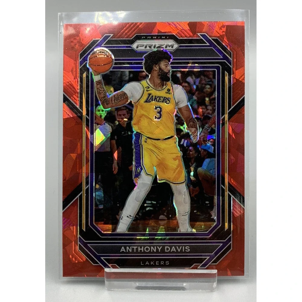 2022-23 - Panini Prizm Red Cracked‎ Ice - Anthony Davis - #122 - LA Lakers - SP - Picture 3 of 3